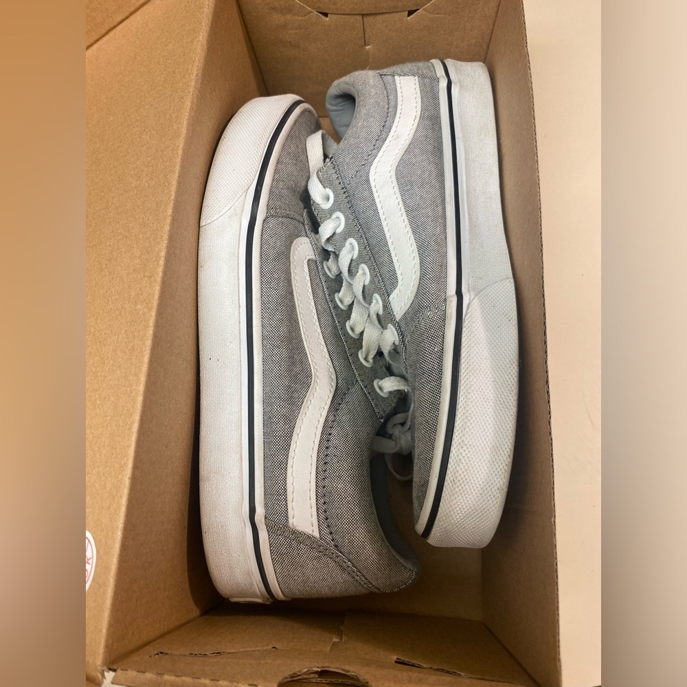 Vans Gray and White Women's Sneakers
